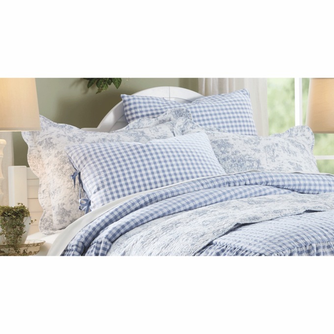 Summer Toile Sham, Blue, large