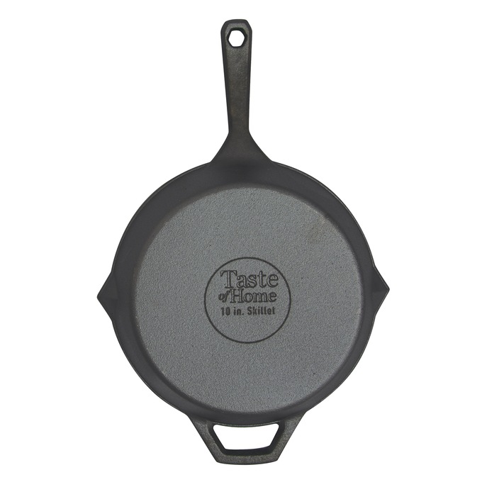Taste of Home 10" Pre-Seasoned Cast Iron Skillet, , large