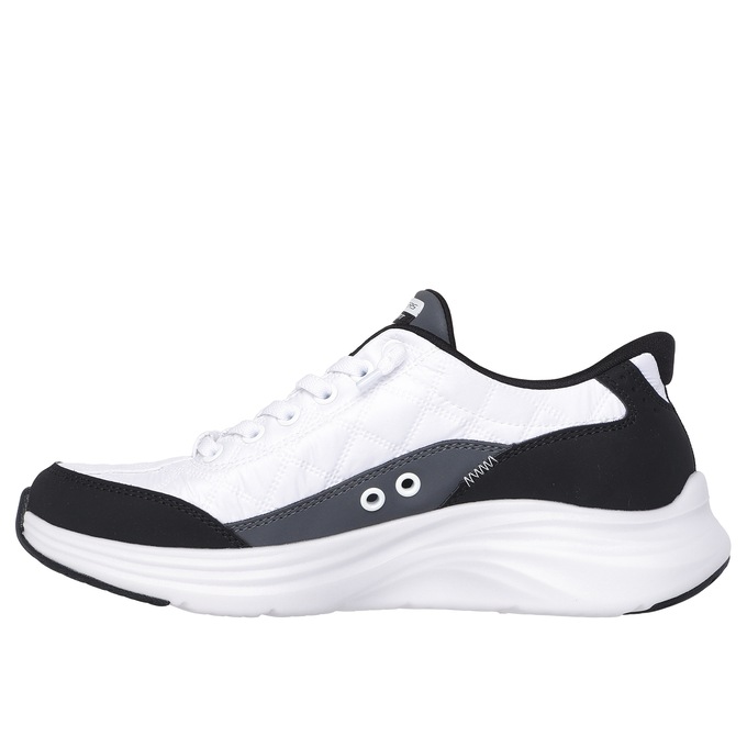 Skechers Women's Slip-Ins Martha Stewart Contour Foam Shoe, White Black, large