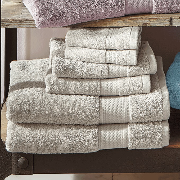 6-Piece Pure Bliss Cotton Towel Set, , large