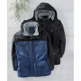 Men&amp;&#35;39;s Hooded Colorblock Insulated Parka, , large