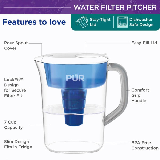 Pur Basic 7-cup Pitcher, , large