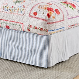 Ticking Stripe Bedskirt, , large