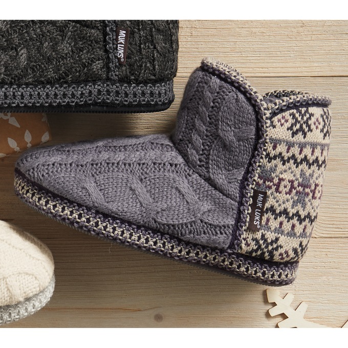 Muk luks leigh deals bootie slipper