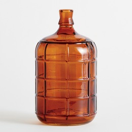 Decorative Amber Glass Bottle, , large