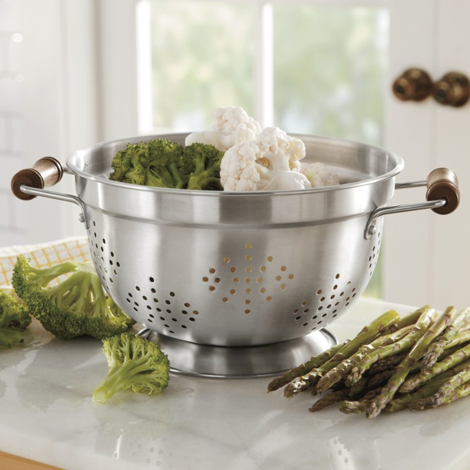 5-qt. Colander with Wood Handles, , large