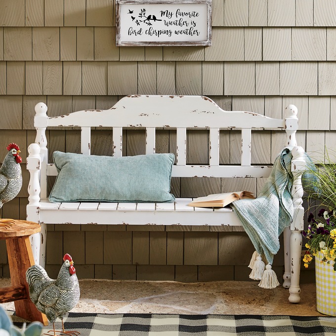 Rustic Outdoor Bench, , large