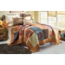 Hazel Autumn Patchwork Oversized Quilt with Appliqu&eacute; and Coordinating Sham, , large