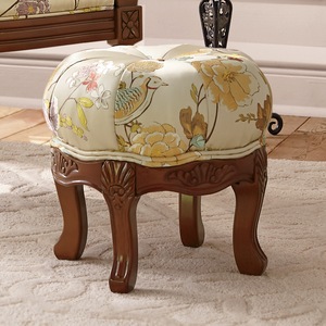 Carved Bird Ottoman, , large