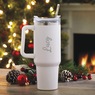 Personalized Script Stainless Steel 40-oz. Travel Mug, , large