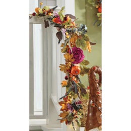 Mum and Hydrangea Fall Garland, , large