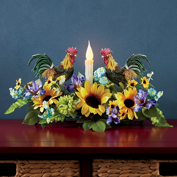 Rooster Sunflower Centerpiece, , large
