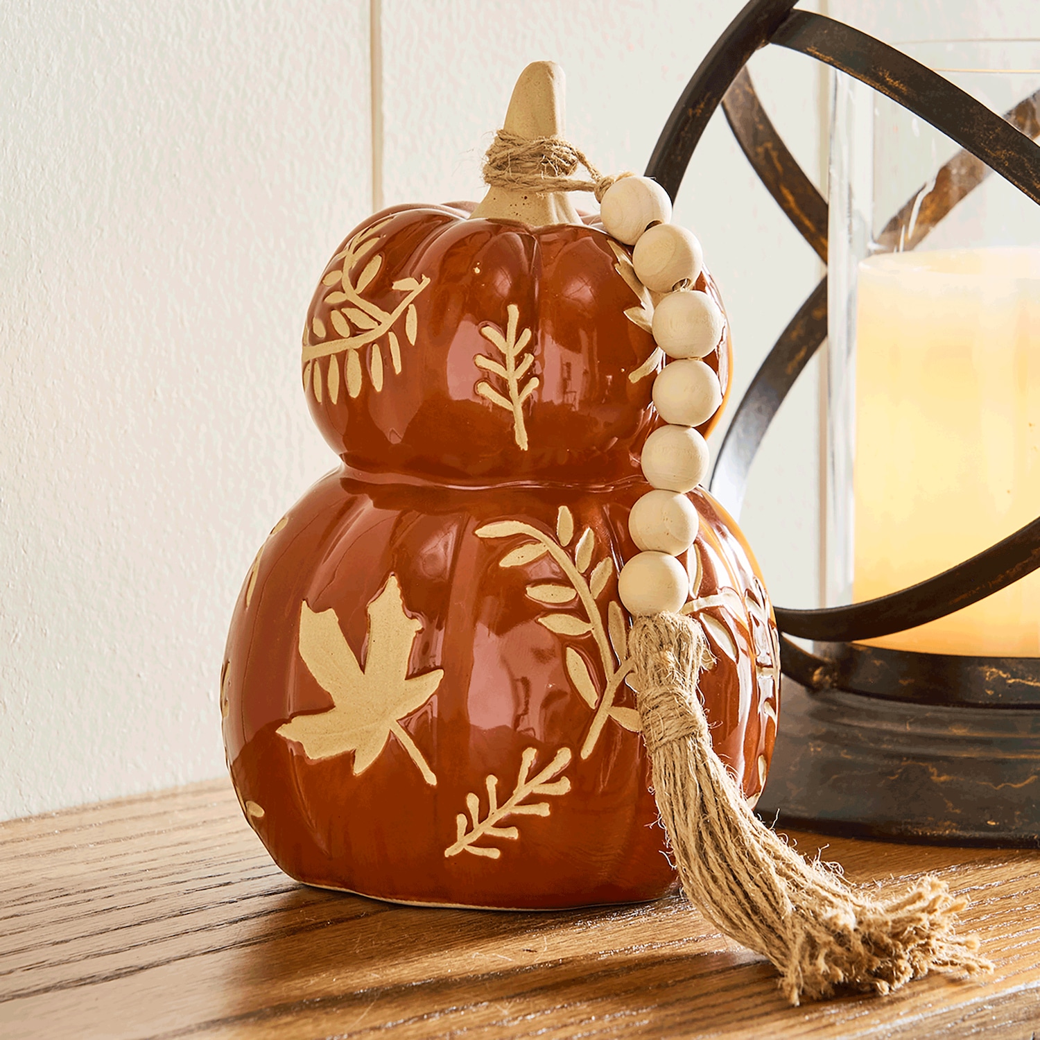 Stacked Carved Pumpkins Country Door