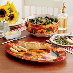 2-Piece Sunflower Serving Set, , large