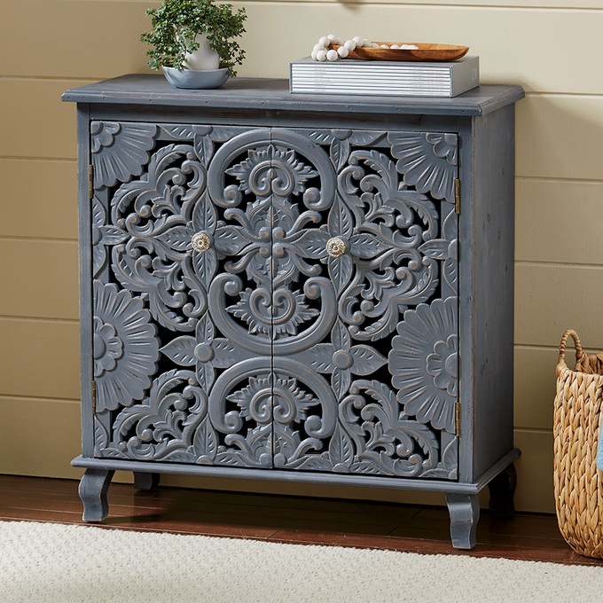 Baxton Carved Cabinet, , large