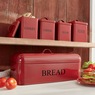 5-Piece Metal Canister and Breadbox Set, , large