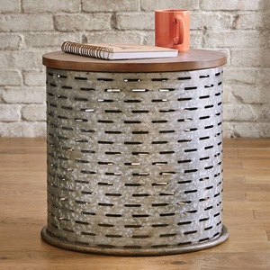 Olive Bucket Side Table, , large