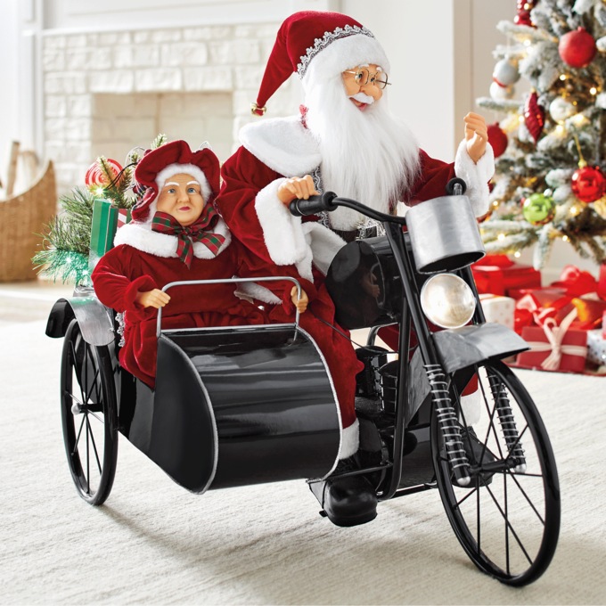 Santa on Motorcycle, , large