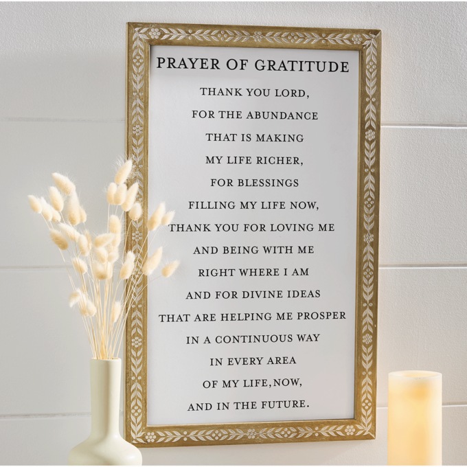 Gratitude Prayer Wall Art, , large