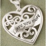 Love You More Necklace and Earring Set, , large