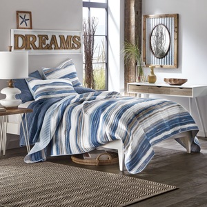 Marina Navy Oversized Quilt, , large