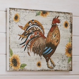 Colorful Rooster Wall Art, , large