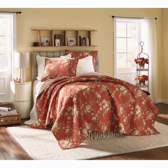 Scarlet Oversized Quilt and Sham, , large
