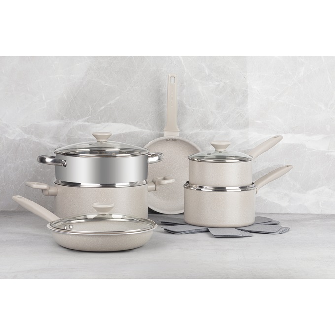 20-Piece Granitestone Desert Cookware Set, , large