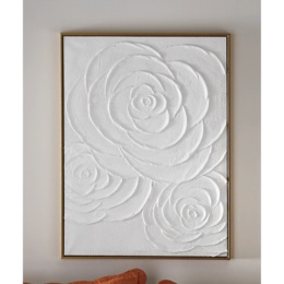 Framed Textured Floral Canvas, , large