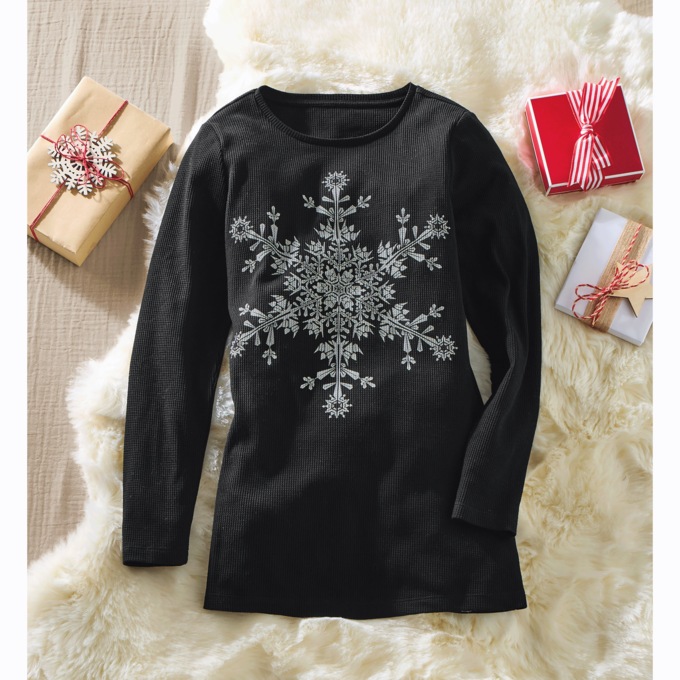 Winter's Waffle Knit Top, , large