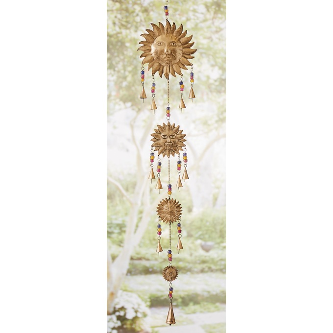 Beaded Sun Wind Chime, , large