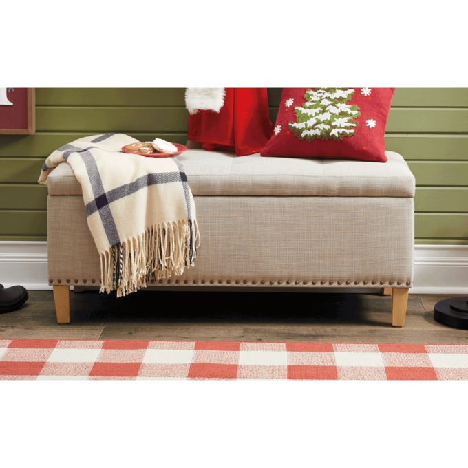 Shandra Tufted Top Soft Close Bench, , large