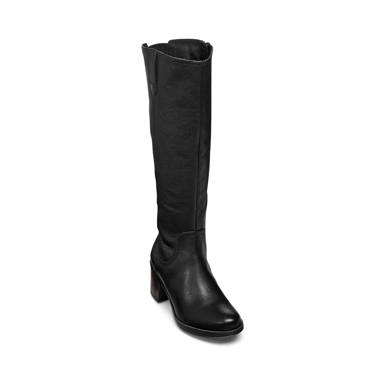 clarks riding boots black