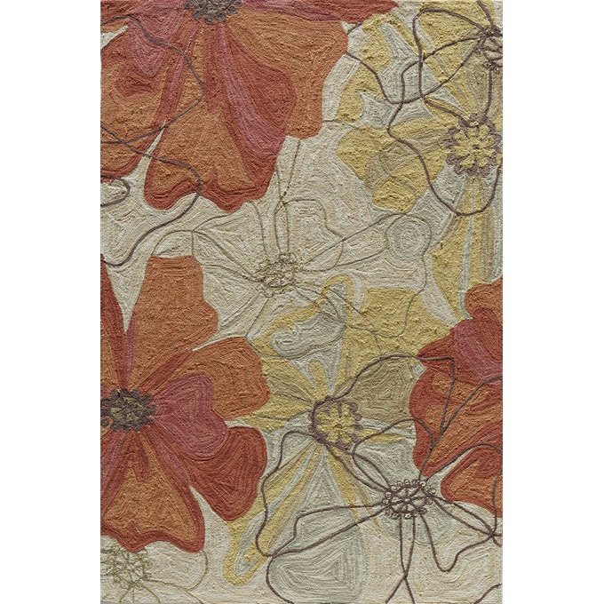 Fiona Hand-Hooked Floral Rug, , large