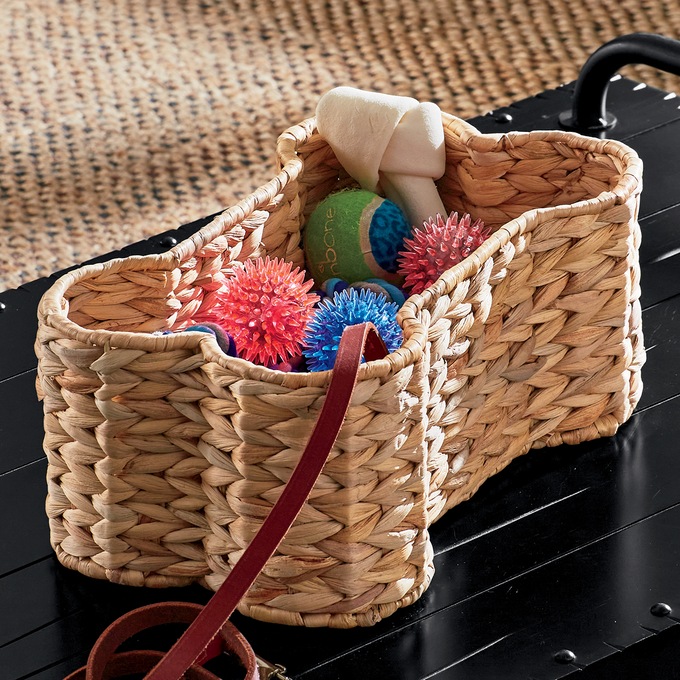 Woven Dog Bone Basket, , large