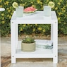 Nantucket Outdoor End Table, White, large