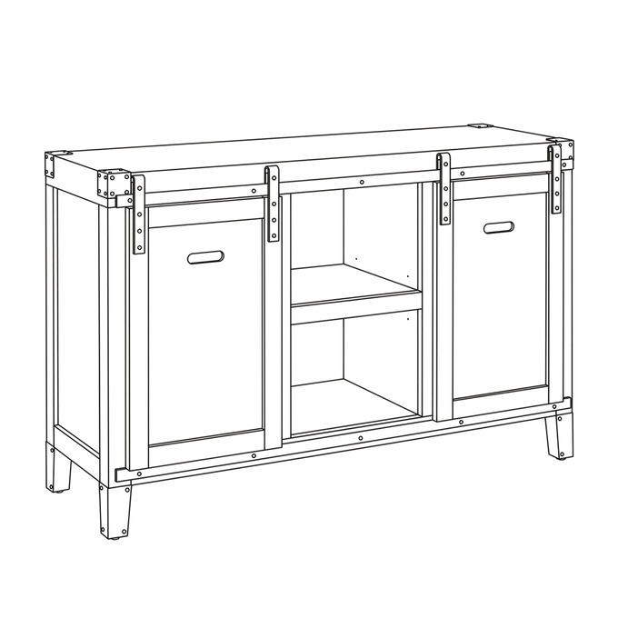 Rustic Media Stand, , large