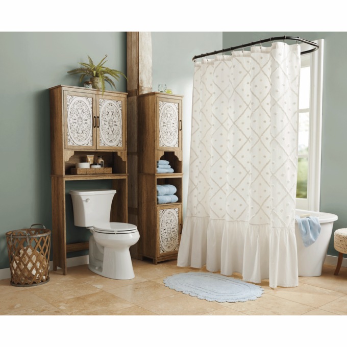 Cate Chenille Shower Curtain, , large