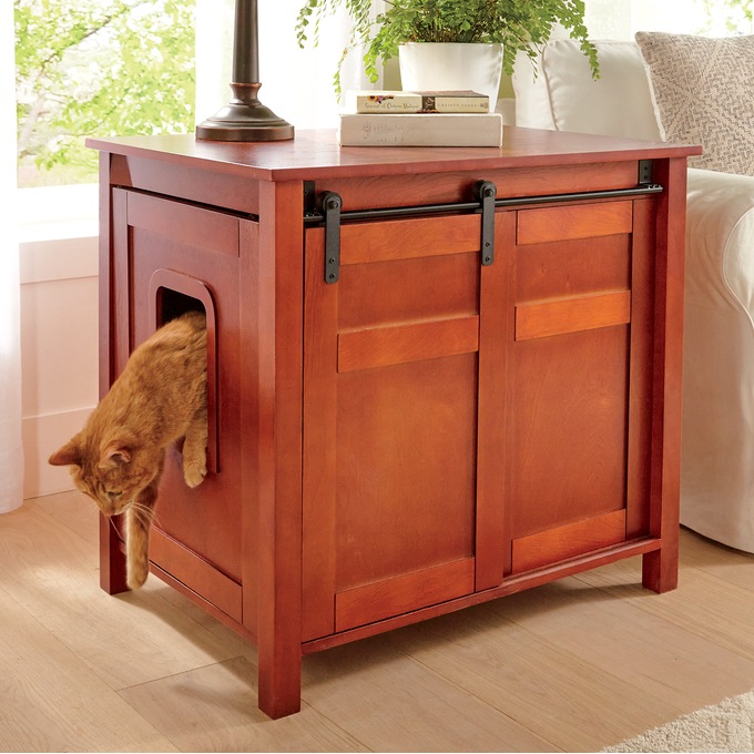 Barn Door Crate Litter Box, , large