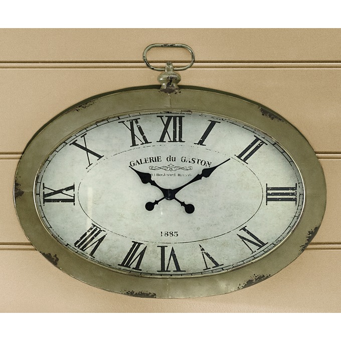Oval Wall Clock Country Door
