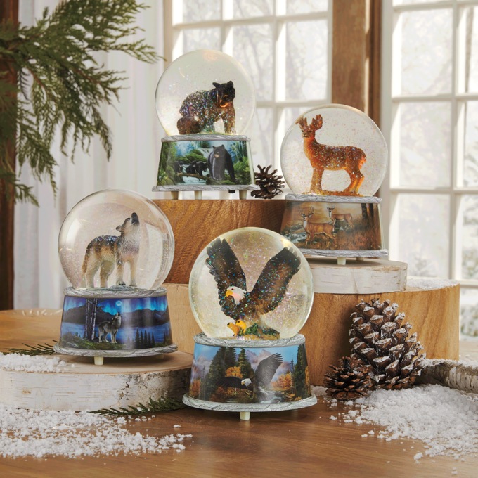 Lit Wildlife Waterglobe, , large