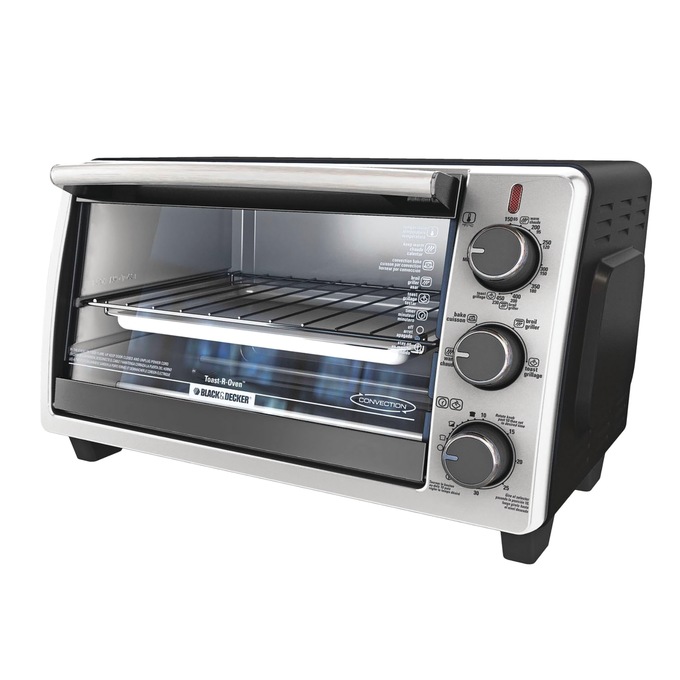 BLACK+DECKER 6-Slice Convection Toaster Oven, Stainless Steel, large