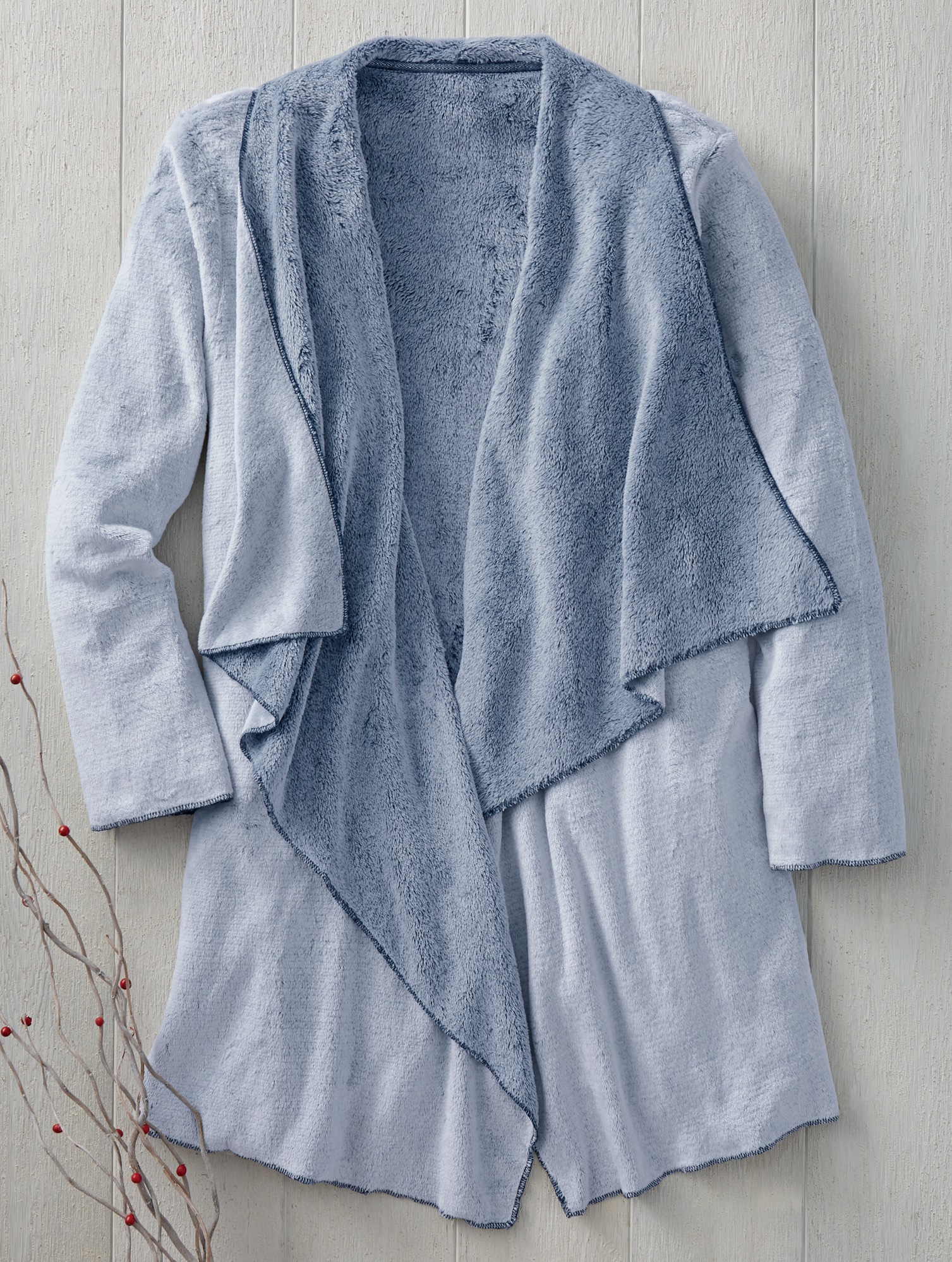 fleece lounge cardigan