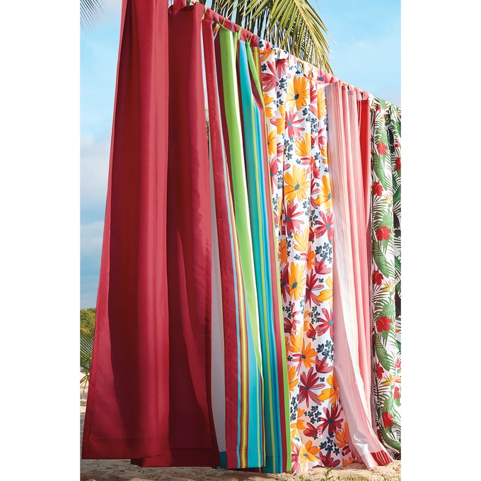 Outdoor Curtain Panel, Red, large
