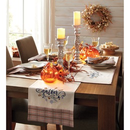 Gather Plaid Table Linens, , large