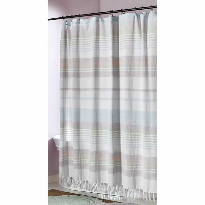 Pure Bliss Striped Shower Curtain, , large