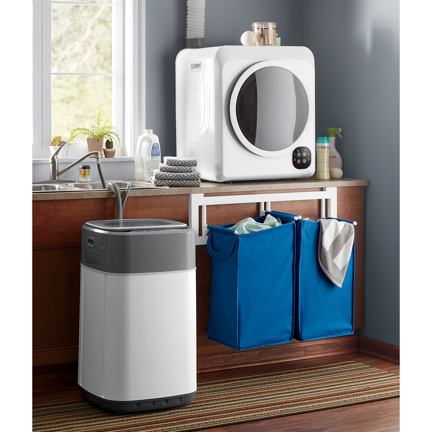 Set of 2 Hanging Hamper Baskets Country Door