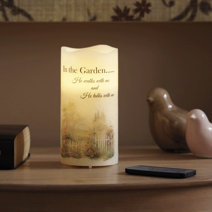 In The Garden Musical LED Candle, , large