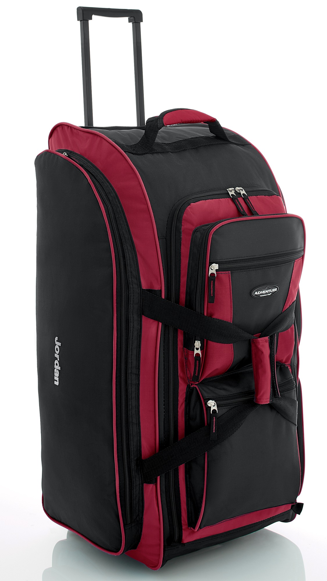 Personalized Multi Pocket Upright Duffel by Travelers Club, Crimson, large