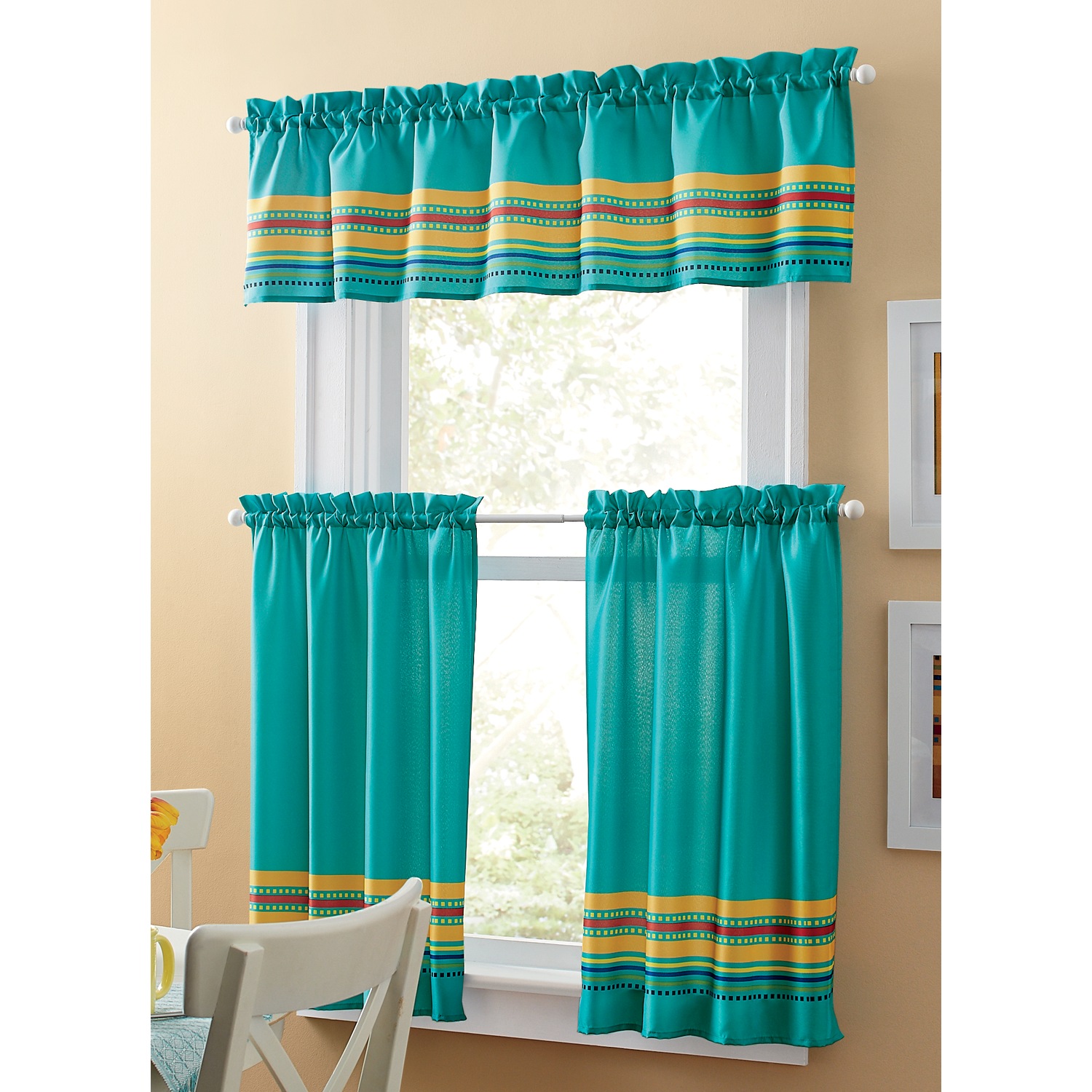 Salsa 3-Piece Kitchen Curtain Set | Country Door